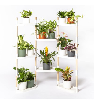 8-tray modular plant shelves