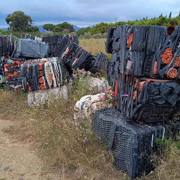 plastic waste from gardening industry